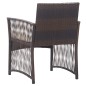 vidaXL Sillones de jardín con cojines 2 unidades ratán sintético marrón vidaXL Sillones de jardín con cojines 2 unidades ratán sintético marrón