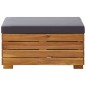 vidaXL Muebles de jardín 5 pzas y cojines madera de acacia gris oscuro 