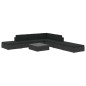 vidaXL Set de sofás de jardín 8 piezas y cojines ratán sintético negro vidaXL Set de sofás de jardín 8 piezas y cojines ratán sintético negro