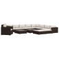 vidaXL Set muebles de jardín 13 pzas y cojines ratán sintético marrón vidaXL Set muebles de jardín 13 pzas y cojines ratán sintético marrón