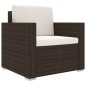 vidaXL Set muebles de jardín 13 pzas y cojines ratán sintético marrón vidaXL Set muebles de jardín 13 pzas y cojines ratán sintético marrón