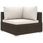 vidaXL Set muebles de jardín 13 pzas y cojines ratán sintético marrón vidaXL Set muebles de jardín 13 pzas y cojines ratán sintético marrón