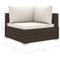 vidaXL Set muebles de jardín 13 pzas y cojines ratán sintético marrón vidaXL Set muebles de jardín 13 pzas y cojines ratán sintético marrón