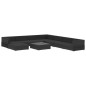 vidaXL Set de muebles de jardín 9 pzas y cojines ratán sintético negro