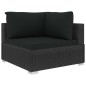 vidaXL Set de muebles de jardín 9 pzas y cojines ratán sintético negro