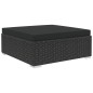 vidaXL Set de muebles de jardín 9 pzas y cojines ratán sintético negro