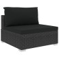 vidaXL Set de muebles de jardín 9 pzas y cojines ratán sintético negro