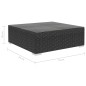 vidaXL Set de muebles de jardín 9 pzas y cojines ratán sintético negro