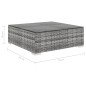 vidaXL Set de muebles de jardín 5 pzas y cojines ratán sintético gris vidaXL Set de muebles de jardín 5 pzas y cojines ratán sintético gris