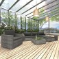 vidaXL Set de muebles de jardín 8 pzas y cojines ratán sintético gris vidaXL Set de muebles de jardín 8 pzas y cojines ratán sintético gris