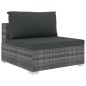vidaXL Set de muebles de jardín 8 pzas y cojines ratán sintético gris vidaXL Set de muebles de jardín 8 pzas y cojines ratán sintético gris