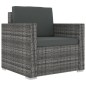 vidaXL Set de muebles de jardín 8 pzas y cojines ratán sintético gris vidaXL Set de muebles de jardín 8 pzas y cojines ratán sintético gris