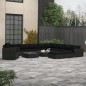 vidaXL Set muebles de jardín 13 piezas y cojines ratán sintético negro vidaXL Set muebles de jardín 13 piezas y cojines ratán sintético negro