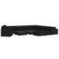 vidaXL Set muebles de jardín 13 piezas y cojines ratán sintético negro vidaXL Set muebles de jardín 13 piezas y cojines ratán sintético negro