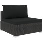 vidaXL Set muebles de jardín 13 piezas y cojines ratán sintético negro vidaXL Set muebles de jardín 13 piezas y cojines ratán sintético negro