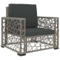 vidaXL Set de muebles de jardín 6 pzas y cojines ratán sintético gris vidaXL Set de muebles de jardín 6 pzas y cojines ratán sintético gris
