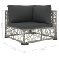 vidaXL Set de muebles de jardín 6 pzas y cojines ratán sintético gris vidaXL Set de muebles de jardín 6 pzas y cojines ratán sintético gris