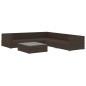 vidaXL Set muebles de jardín 6 piezas y cojines ratán sintético marrón