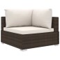 vidaXL Set muebles de jardín 6 piezas y cojines ratán sintético marrón