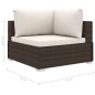 vidaXL Set muebles de jardín 6 piezas y cojines ratán sintético marrón