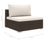 vidaXL Set muebles de jardín 6 piezas y cojines ratán sintético marrón