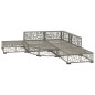 vidaXL Set de sofás de jardín 6 piezas y cojines ratán sintético gris vidaXL Set de sofás de jardín 6 piezas y cojines ratán sintético gris
