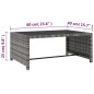 vidaXL Tumbonas con mesita 2 unidades ratán sintético gris vidaXL Tumbonas con mesita 2 unidades ratán sintético gris