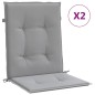 vidaXL Cojín silla jardín respaldo bajo 2 uds tela Oxford gris vidaXL Cojín silla jardín respaldo bajo 2 uds tela Oxford gris