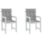 vidaXL Cojín silla jardín respaldo bajo 2 uds tela Oxford gris vidaXL Cojín silla jardín respaldo bajo 2 uds tela Oxford gris