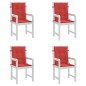 vidaXL Cojín silla jardín respaldo bajo 4 uds tela Oxford rojo vidaXL Cojín silla jardín respaldo bajo 4 uds tela Oxford rojo
