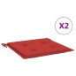vidaXL Cojines de silla de jardín 2 uds tela Oxford rojo 50x50x3 cm vidaXL Cojines de silla de jardín 2 uds tela Oxford rojo 50x50x3 cm