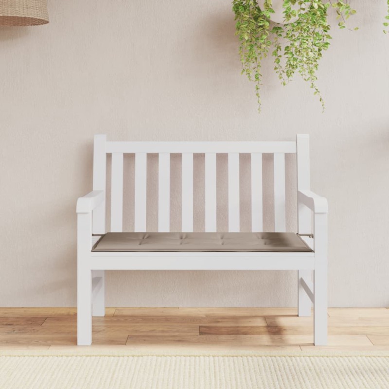 vidaXL Cojín de banco de jardín tela Oxford gris taupé 100x50x3 cm vidaXL Cojín de banco de jardín tela Oxford gris taupé 100x50x3 cm