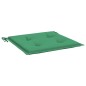 vidaXL Cojines de silla de jardín 4 uds tela verde 40x40x3 cm vidaXL Cojines de silla de jardín 4 uds tela verde 40x40x3 cm