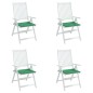 vidaXL Cojines de silla de jardín 4 uds tela verde 40x40x3 cm vidaXL Cojines de silla de jardín 4 uds tela verde 40x40x3 cm
