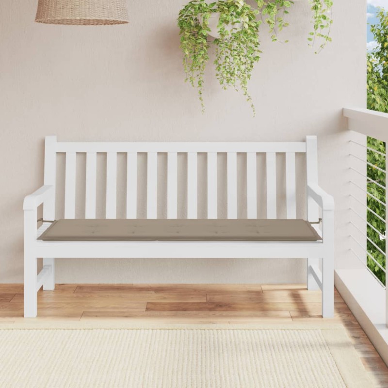 vidaXL Cojín de banco de jardín tela Oxford gris taupé 150x50x3 cm vidaXL Cojín de banco de jardín tela Oxford gris taupé 150x50x3 cm