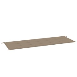 vidaXL Cojín de banco de jardín tela Oxford gris taupé 150x50x3 cm
