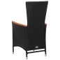 vidaXL Set comedor de jardín 9 piezas y cojines ratán sintético negro vidaXL Set comedor de jardín 9 piezas y cojines ratán sintético negro