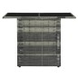 vidaXL Set mesa y sillas jardín 3 pzas y cojines ratán sintético gris vidaXL Set mesa y sillas jardín 3 pzas y cojines ratán sintético gris