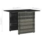 vidaXL Set mesa y sillas jardín 3 pzas y cojines ratán sintético gris vidaXL Set mesa y sillas jardín 3 pzas y cojines ratán sintético gris