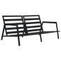 vidaXL Muebles de jardín 5 pzas y cojines de aluminio gris oscuro vidaXL Muebles de jardín 5 pzas y cojines de aluminio gris oscuro