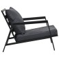 vidaXL Muebles de jardín 5 pzas y cojines de aluminio gris oscuro vidaXL Muebles de jardín 5 pzas y cojines de aluminio gris oscuro