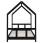 vidaXL Estructura de cama para niños madera de pino negro 90x200 cm vidaXL Estructura de cama para niños madera de pino negro 90x200 cm