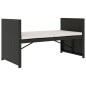 vidaXL Set muebles de jardín 5 piezas y cojines ratán sintético negro