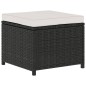 vidaXL Set muebles de jardín 5 piezas y cojines ratán sintético negro