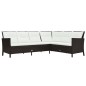 vidaXL Set muebles de jardín 3 pzas y cojines ratán sintético marrón vidaXL Set muebles de jardín 3 pzas y cojines ratán sintético marrón