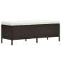 vidaXL Set muebles de jardín 3 pzas y cojines ratán sintético marrón vidaXL Set muebles de jardín 3 pzas y cojines ratán sintético marrón