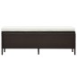 vidaXL Set muebles de jardín 3 pzas y cojines ratán sintético marrón vidaXL Set muebles de jardín 3 pzas y cojines ratán sintético marrón