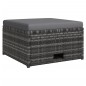 vidaXL Set de muebles de jardín 4 pzas y cojines ratán sintético gris
