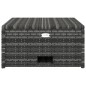 vidaXL Set de muebles de jardín 4 pzas y cojines ratán sintético gris