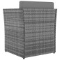 vidaXL Silla de jardín con taburete ratán sintético gris antracita vidaXL Silla de jardín con taburete ratán sintético gris antracita